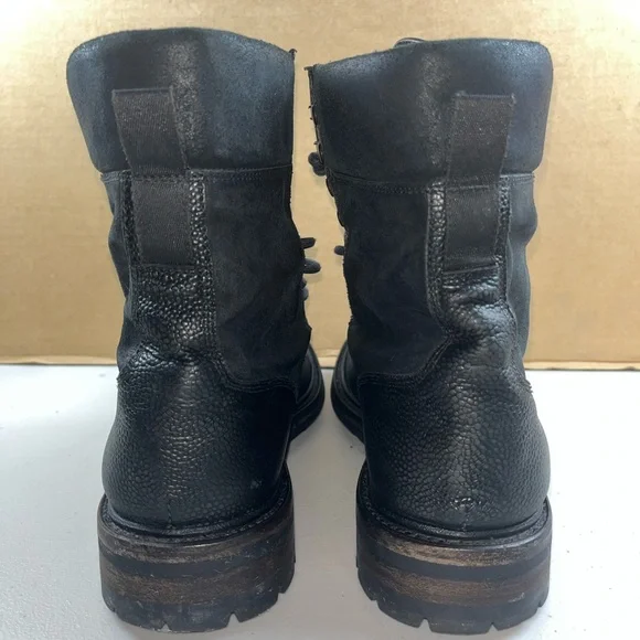 Men’s Rag & Bone Spencer Commando Black Leather Boot Size 10 (43) made in Italy - Picture 5 of 8